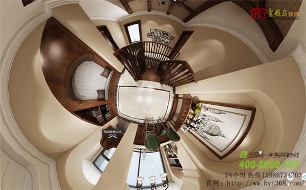 美式别墅360全景装修效果图