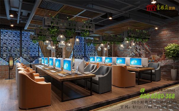网咖装修设计效果图案例
